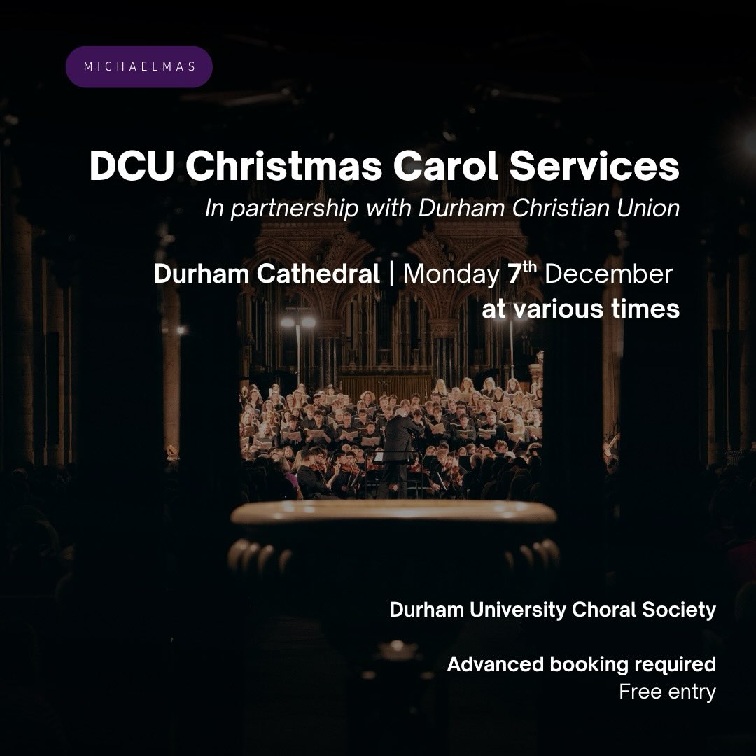 DCU Christmas Carol Services Instagram post