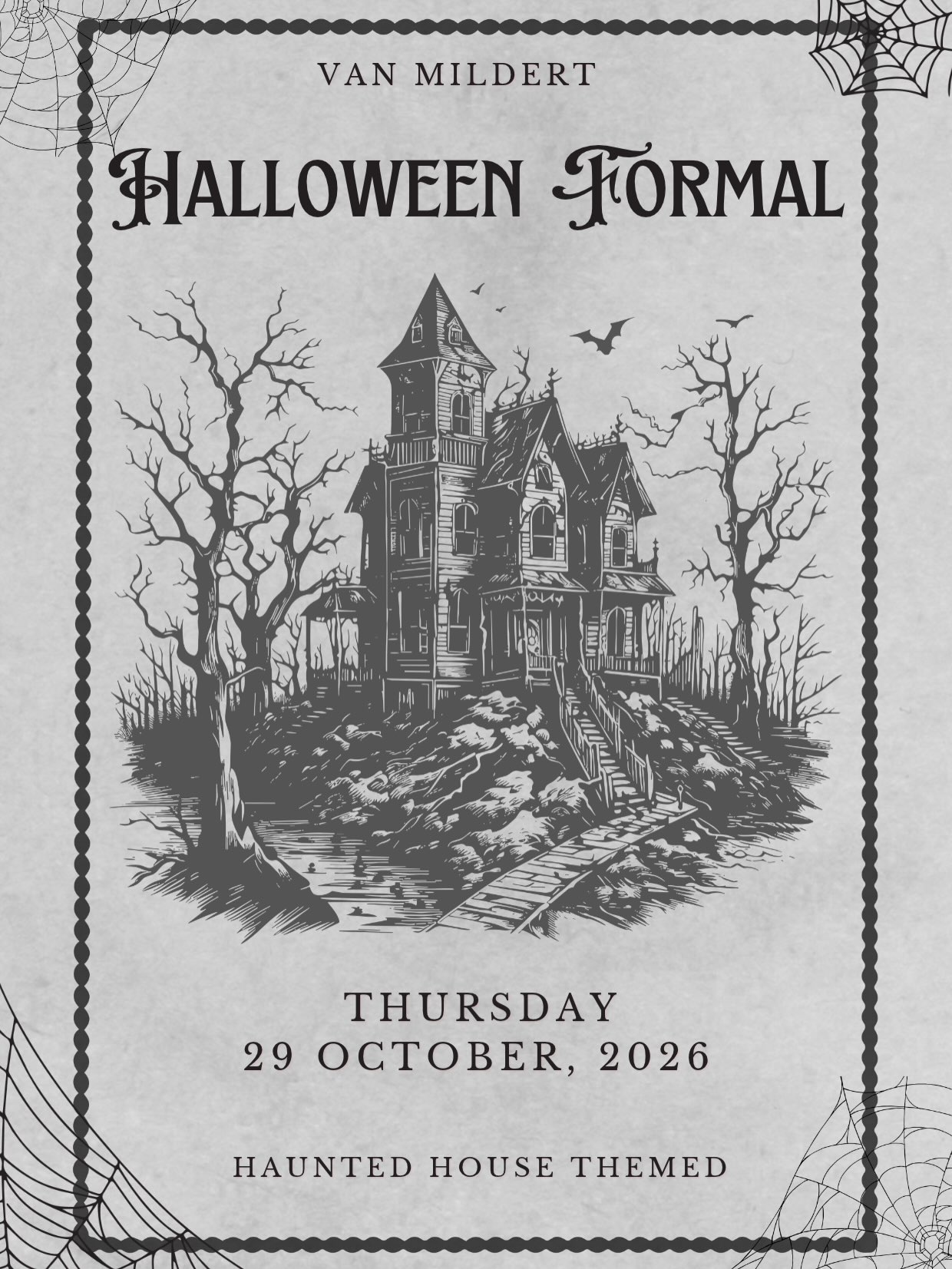 Van Mildert Halloween Formal Instagram post