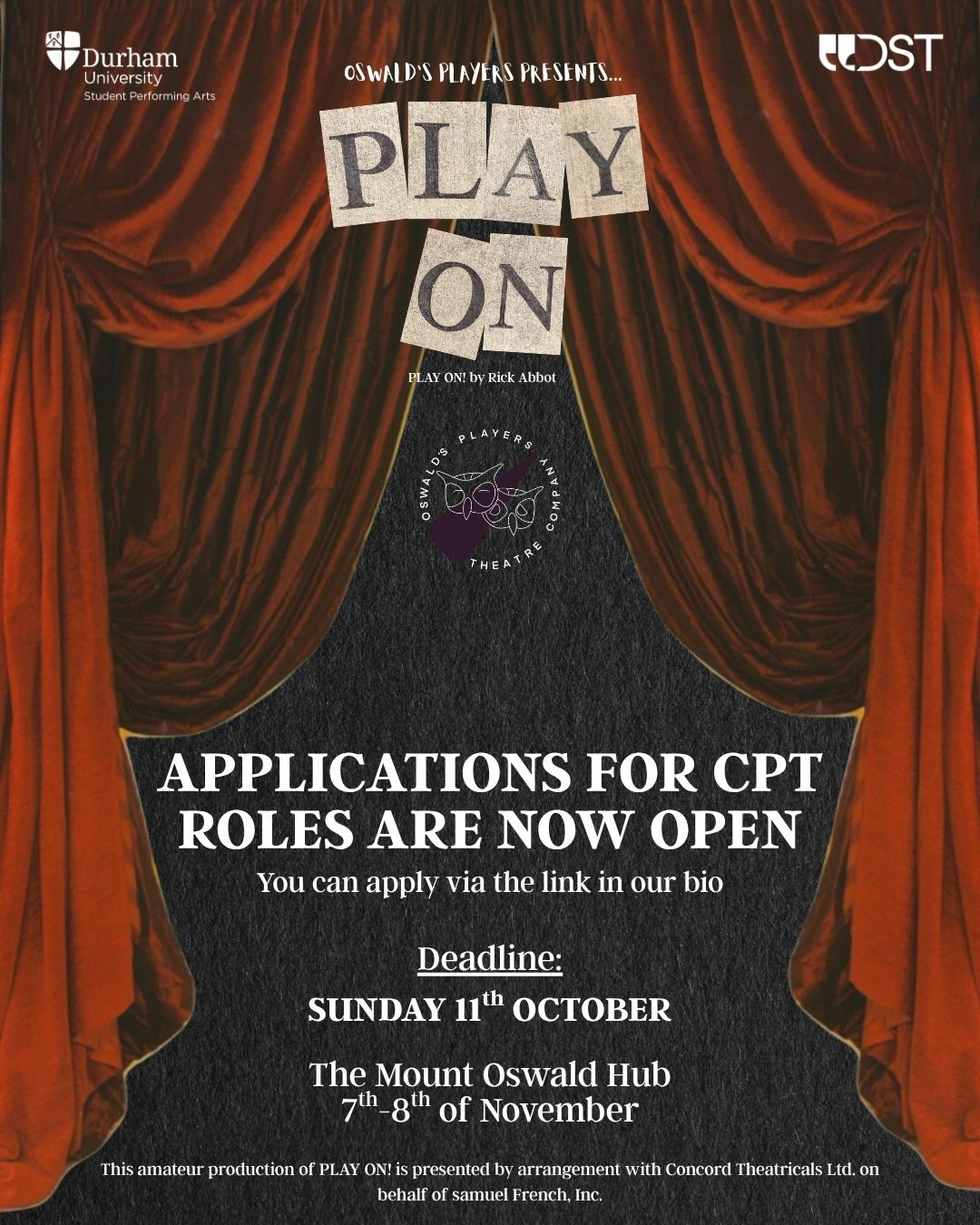 PLAY ON! by Oswald's Players Instagram post