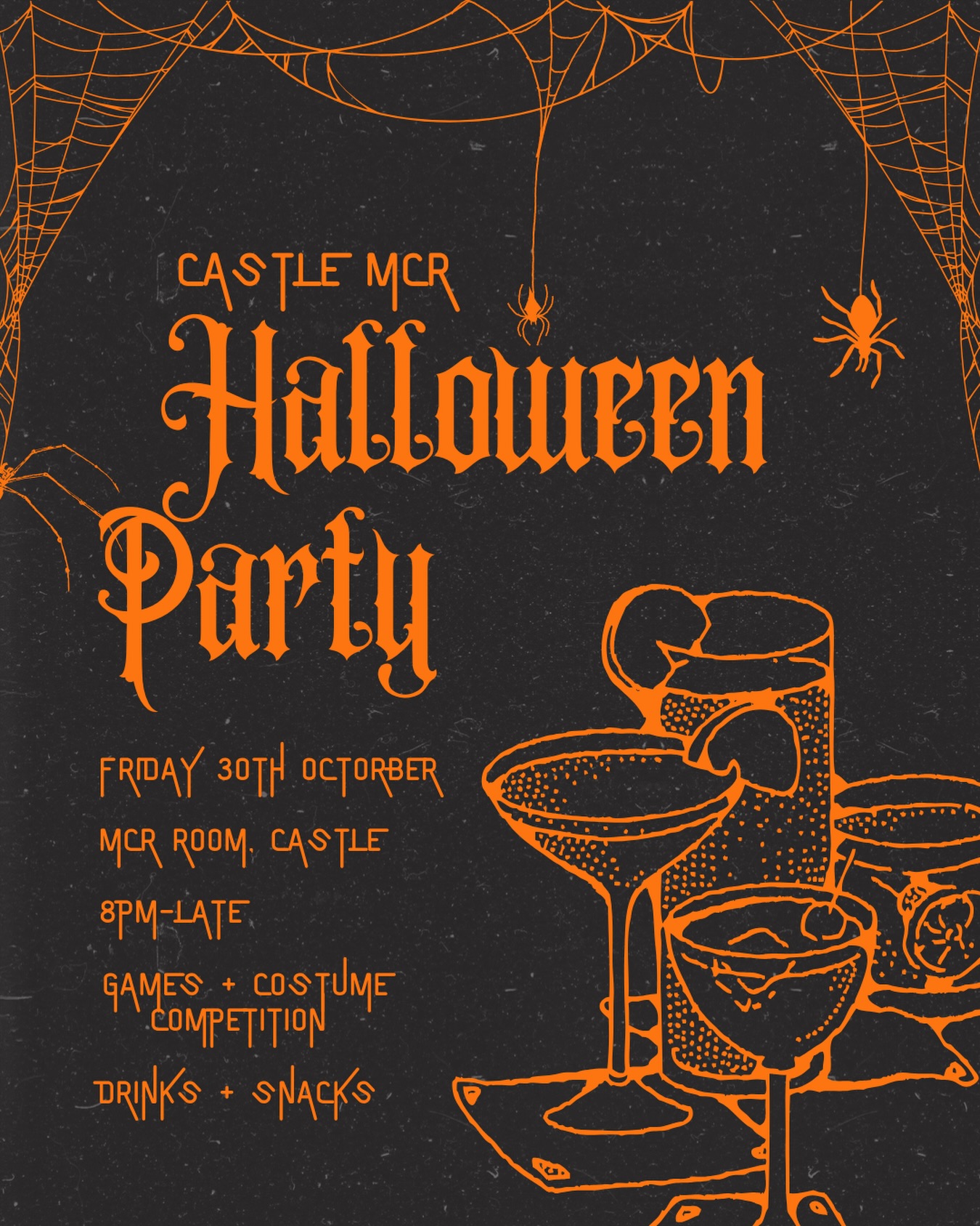 Castle MCR Halloween Party Instagram post