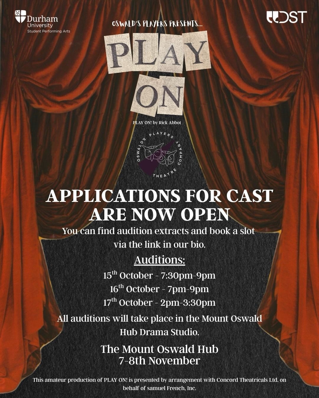 PLAY ON! by Oswald’s Players Instagram post