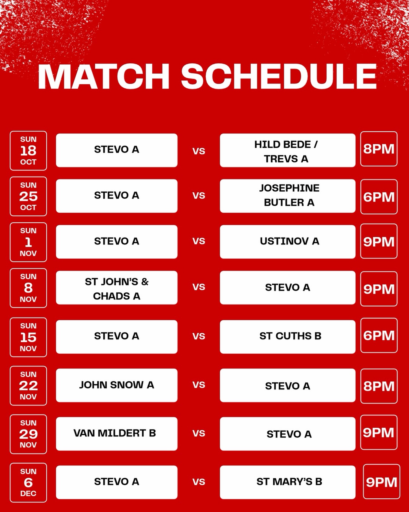 Stephenson College Women's Hockey vs St John's and St Chad's A Instagram post